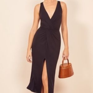 Reformation Black Fortuna Dress